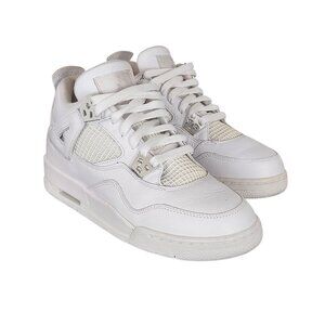 Air Jordan 4 Retro GS 25th Silver Anniversary 408452-101 RARE Sneakers Size 6Y